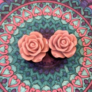 3/$20 Pastel purple rose flower 14 mm floral Saddle Plugs